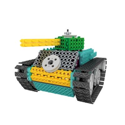 China Playing Technology Teaching Blocks Building Educational Toys , Electric Tank for sale