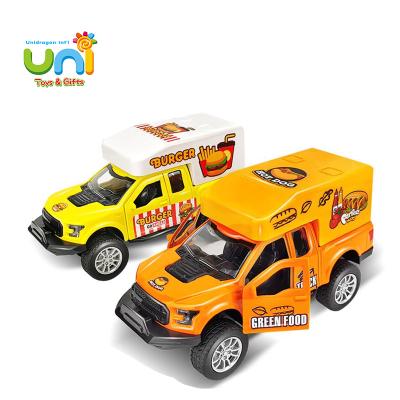 China 1:28 1 Toy Die Cast Mini Ice Cream Cart Toy Diecast: 14 Pull Back Alloy Diecast Truck Model Metal Car Toys for sale