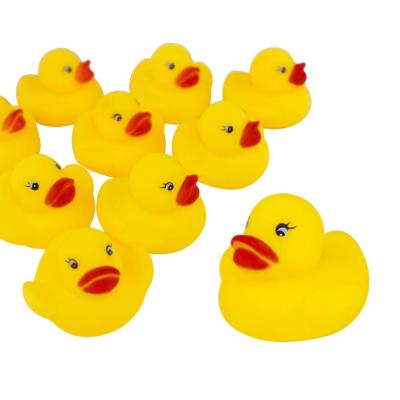 China Duck Toy Sounds Tiny Mini Yellow Rubber Ducks Water Bath Toy Bulk Lot Baby Bath Toy Wholesale for sale