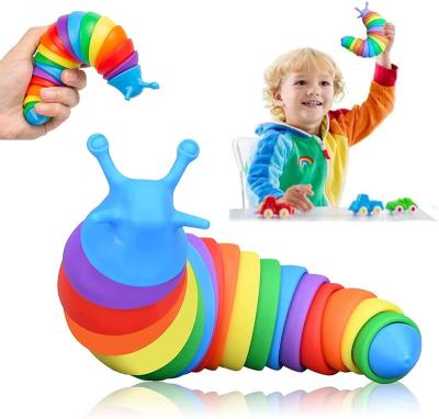 China Squishy Toys Squishy Person Toys 2022 New Stress Reliever Simulation Squirm Toy Squishy Fidget Slug Toys Worm Finger Slugs 3D Squirm Slug Toy for sale