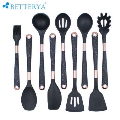 China Viable Factory Direct Wholesale 10 Pcs Kitchen Accessories Cooking Tools Kitchen Tableware Silicone Kitchen Utensil Sets Liner With Bucket for sale