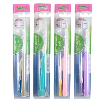 China Other U Shape Orthodontic Toothbrush With Colorful Handle for sale