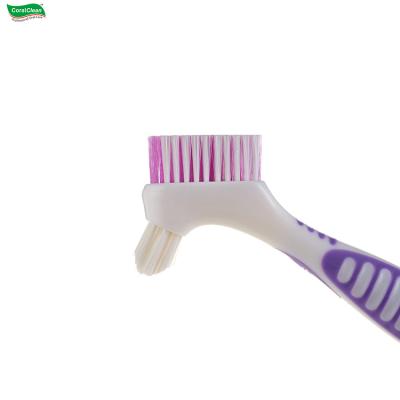 China Reusable Denture Brushes With Double Sided Denture Cleaning Brush Heads For Denture Care for sale