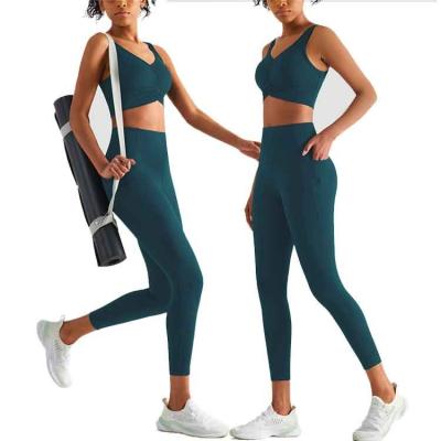 China High Waist Women Fitness Gym Sport Black Yoga Pants Workout Viable Activewear With Pockets for sale