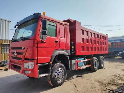 China 371HP HOWO 6*4 Construction Dump Truck Tipper Truck Red Transportation Truck with ≤5 Seats for sale