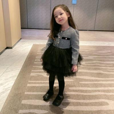 China Kids Breathable Houndstooth Princess Tutu Dress Baby Chunky Dress Dresses for sale