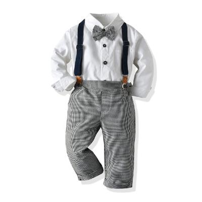 China Other Children Clothing Autumn Baby Boys Clothes Long Sleeve Shirt Pants Formal Gentleman Suit Children Birthday Party Suit Sets for sale