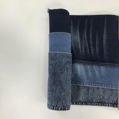 China Indigo Color Shade Cotton Jeans Fabric Breathable High Quality Man for sale