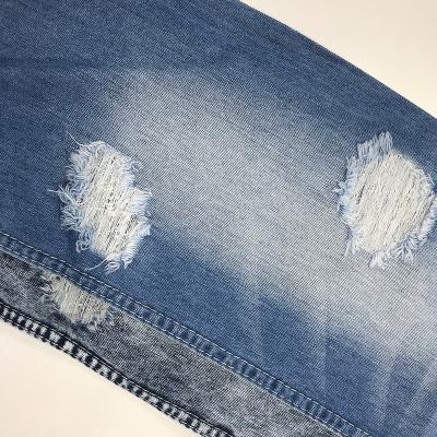 China Wholesale Breathable Stock Lot Woven Denim Fabric Stretch Blue Denim Fabric For Jacket for sale