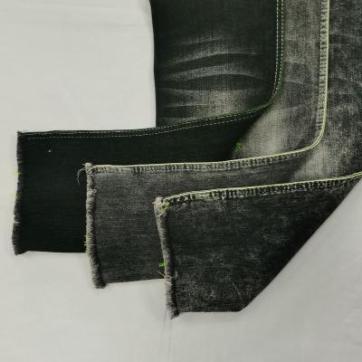 China Breathable Sulfur Black Stretch Denim Fabric Cheap Prices Rolls Of Cotton Denim Fabric for sale