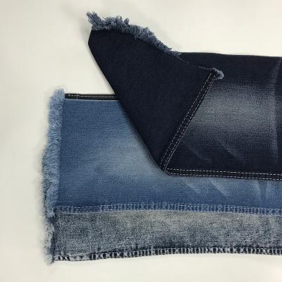 China Breathable 98%cotton 2%spandex 140cm 6.2 wide once stretch denim fabric Jet Blue Color Jeans Fabric for sale