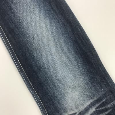 China Breathable Indigo Blue 10 Once Cotton Polyester Stretch Jeans Fabric Price for sale