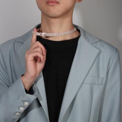 China Wholesale Hip Hop Hip Hop Skyline Ice Cuban Necklace Women Rose Gold Plated Zircon Party Chain Necklaces for sale