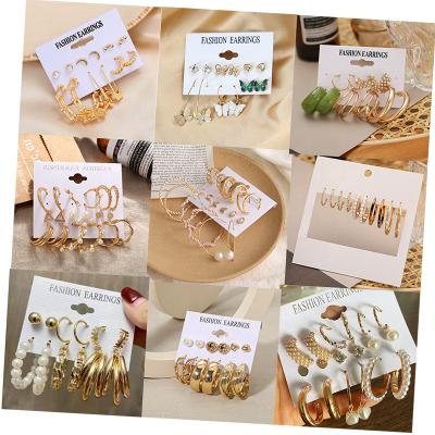 China New Trendy Skyline Youthway Instagram Simple Baroque Irregular Real Gold Plated Freshwater Pearl Earrings for sale