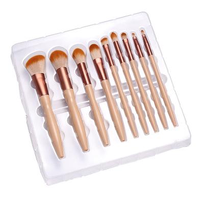 China Angular Blush Mini Travel Makeup Brush Set High Quality Cosmetic Private Label Custom Professional Vanity Your Own Brand Blue Makeup Brush Set for sale