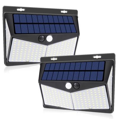 China Solar Garden 208 LED Garden Led Wall Light Outdoor Waterpoof With Motion Sensor for sale