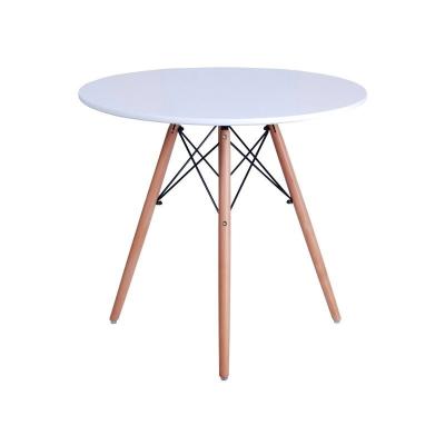 China (Other) Cheap Fancy MDF Adjustable Used Black White Wood Modern Wooden Banquet Around Snack Table Dining Table for sale