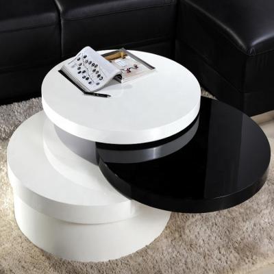 China (Other) small mod swivel adjustable multifunctional rotary coffee table with storage function for sale