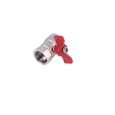 China 1/2 Butterfly Handle Female Thread General Nickel Plated Brass Ball Valve for sale