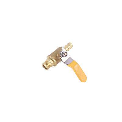 China Long Handle Male Thread Pipe Nipple Connector General Gas Stove Ball Valve for sale