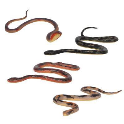 China PVC small plastic snake toys Novelty Halloween Gift Tricky Funny Spoof Toys Simulation plastic Snake Toy for sale