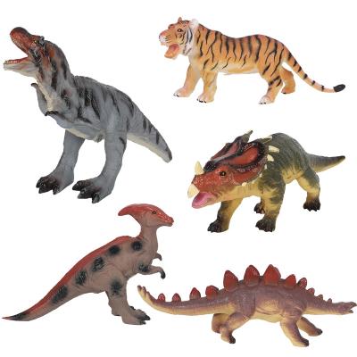 China Resin Jurassic Dinosaur Model Simulation Walking Tyrannosaurus Dino Toy Stuffed Soft Dinosaur Educational Toys For Children Kids for sale