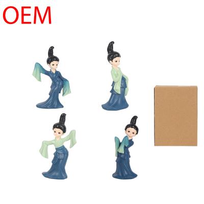 China OEM factory custom 3d PVC plastic cartoon character toys Dancing girl plastic character toys Custom for sale