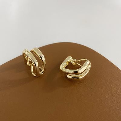 China Office/Career Wholesale Cheap 18K Gold Plated Nice Metal Simplicity Cuff Ear Clip Clips For Girl for sale