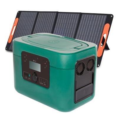 China Customized Logo Long LifePO4 Battery Solar Power Generator Wireless Charging Portable Solar Power Station for sale