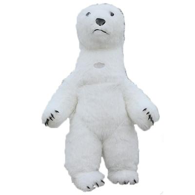 China Wholesale OEM/ODM Lovely Polar Bear Super Soft Inflatable White Plush Panda Long Plush Lovely Plush Mascot Costume for sale