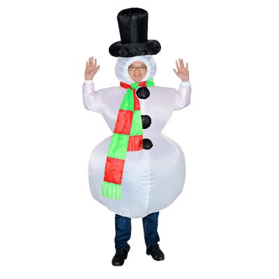 China Inflatable Costume Santa Claus Cartoon Doll Inflatable New Christmas White Snowman Festival Decoration Halloween Costume for sale