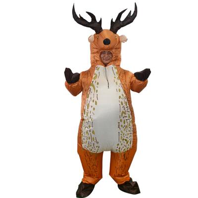 China Festival Decoration Halloween Costume Christmas Party Inflatable Costume Full Body Inflatable Reindeer Costume For Adults for sale