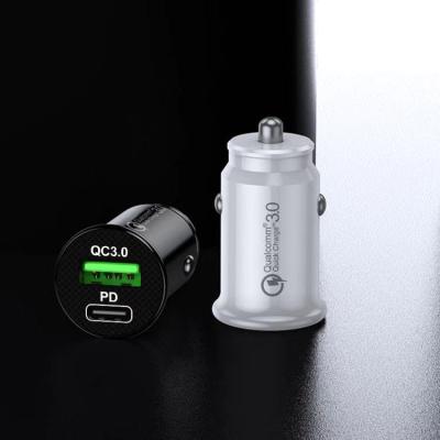 China USB-C Mobile Phone Adapter QC 3.0 Car Charger Mobile Phone PD 36W Super Fast Dual Access Charger for sale