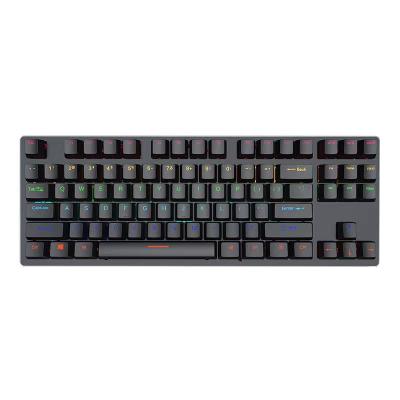 China 87 Key Anti-ghosting Full Metal Panel Waterproof Mechanical Keyboard Waterproof Colorful Light For PC for sale