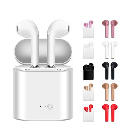 China Free Shipping Blue Tooth I7s TWS Stereo Wireless Earphone Earbud Cheap Blue Headset With Charging Box For All Smart Phone for sale