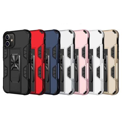 China High Quality Creative Shockproof Case Protective Shape With Military Anti Drop Invisible Bracket Phone Case For iphone 12 pro max for sale