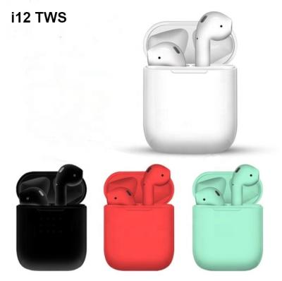 China Bule Tooth Earphone Factory i12 Factory Ready Current tws Automatic Blue Tooth Earphone Earbuds With Touch Sensor Version 5.0 Radio Earbuds for sale