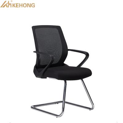 China Wholesale Price Mesh Office Chairs White Design Fixed Chair Commercial Design Mid Back Office Chair Without Wheels for sale