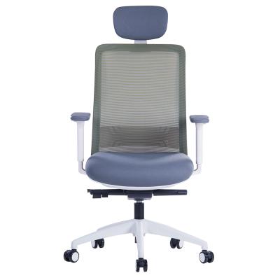 China (Height)Adjustable High Back Mesh Office Chair Computer Ergonomic Desk Chairs Swivel With Headrest for sale