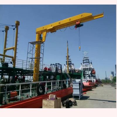 China Anti-corrosion Type 0.5 Ton ~ 5 Ton Ship Deck Used Ship Jib Crane for sale