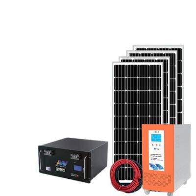 China Home Factory Off Grid 2000W Inverter 25.6V Lithium Battery Household Solar System for sale