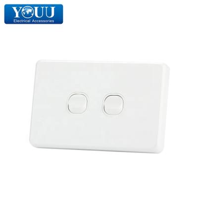 China Stylish Design YOU Australian Products SAA OEM Wall Switch Touch 2 Strip 2 Way Electrical Wall Switch for sale