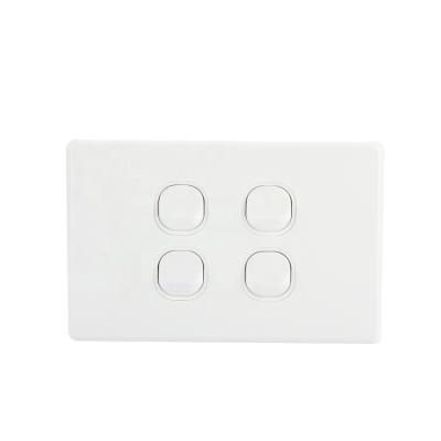 China Good Quality 250V U1504 SAA Copper Certification Wall 4 Strip Cool Electrical Lighting Switch for sale