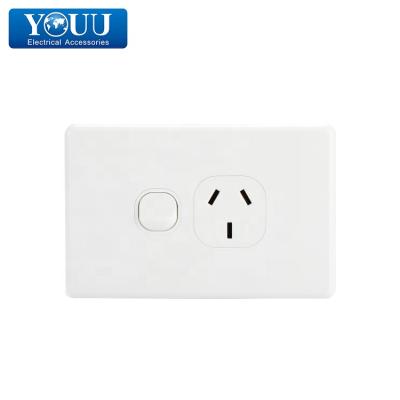 China Cool PC And You Copper Single Wall Switch And Socket Australia Power Point U1511 for sale