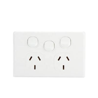 China Cool PC And You Ideal Copper Wall Switch 3 Gang 2 Way Switch Australian Plug 3 Gang 2 Way Electrical Outlets for sale