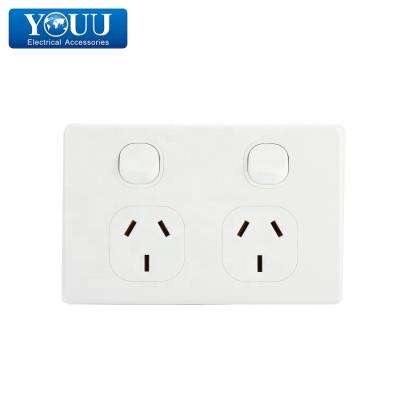 China Residential / Multipurpose Energy Saving Outlet 2 Strip Electric Fingertip Hotel PowerPoint Wall Switch for sale