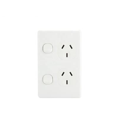 China Residential / General Purpose YOU Touch Australian General Power Point Outlet Vertical Dual Power Point U1513V 250V for sale