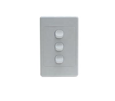 China Stylish Design YOU Products To Import Clipsal 2000 Series Australian Standard 3 Strip Wall Switches, Electrical Switch Socket for sale