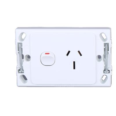 China Commercial YOU U19 250V Double Pole Single Pole Power Point Wall Outlet for sale