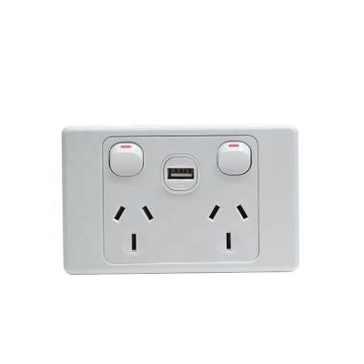 China PC YOU Wenzhou Australian SAA Approval Double Power Point Explosion Proof Wall Switch And Socket for sale